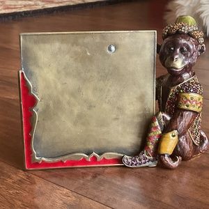 Jay Strongwater Jeweled Monkey Frame, Overall Size Approx. 5”x6”
